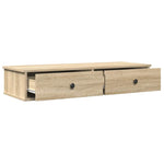 ZNTS Wall Shelf with Drawers Sonoma Oak 100x37.5x19 cm Engineered Wood 859961