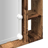 Mirror Cabinet with LED Old Wood 76x15x55 cm Engineered Wood 857001