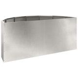 Planter Silver 120 x 60 x 50 cm Stainless Steel 883707