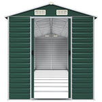 Garden Shed Green 191x810x198 cm Galvanised Steel 3188239