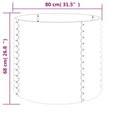 Garden Planter Galvanised Steel 80x80x68 cm Anthracite 318861