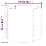 Garden Planter Galvanised Steel 80x80x68 cm Anthracite 318861