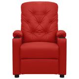 Massage Chair Wine Red Faux Leather 339135