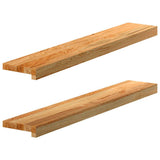 Window Sills 2 pcs Light Brown 90x15x2 cm Solid Wood Oak 4009127