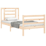 Bed Frame without Mattress Single Solid Wood 3194666
