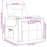 Massage Chair Taupe Fabric 339100