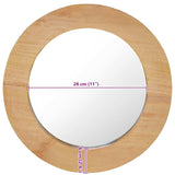 Wall Mirror 40 cm Teak Round 288805