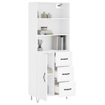Highboard White 69.5x34x180 cm Engineered Wood 3189437