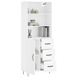 Highboard White 69.5x34x180 cm Engineered Wood 3189437