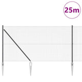 Welded Wire Fence with Spikes 25 x 1 m PVC-coated Steel 3352200