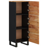 Highboard with 3 Doors 40x33x110 cm Solid Wood Acacia&Iron 352930