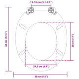 Soft-Close Toilet Seat Sea Muschel 44 x 38 cm MDF board 42027176