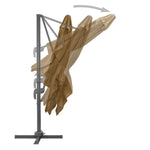 Garden Parasol with Portable Base Taupe 276348