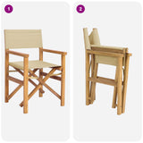 Dining Chair Brown and Beige 56 x 54 x 87 cm Solid Teak Wood 42032679