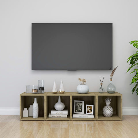 TV Cabinets 4 pcs Sonoma Oak 37x35x37 cm Engineered Wood 805509