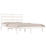 3103644 Bed Frame without Mattress White Solid Wood 120x200 cm