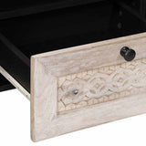 TV Cabinet Bleached White 100 x 33 x 46 cm Solid Mango Wood 4018132