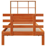 Bookcase Bed without Mattress Wax Brown 75x190 cm Small Single Solid Wood Pine 3322767