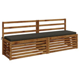 2-Piece Bench Cushions SOEST 2 pcs 100% Polyester Anthracite 949099