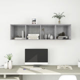 Wall-mounted TV Cabinet Concrete Grey 37x37x142.5 cm Engineered Wood 805493