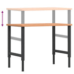 Workbench 100x60x cm Solid Wood Beech Rectangular 3309684