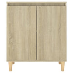 ZNTS Sideboard with Solid Wood Legs Sonoma Oak 60x35x70 cm Engineered Wood 806070