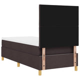 Box Spring Bed with Headboard Dark brown 90 x 200 cm Fabric 3339668