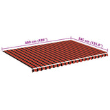 Replacement Fabric for Awning Orange and Brown 5x3.5 m 311962