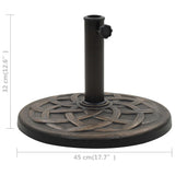 Parasol Base Round Polyresin 11 kg Bronze 45201