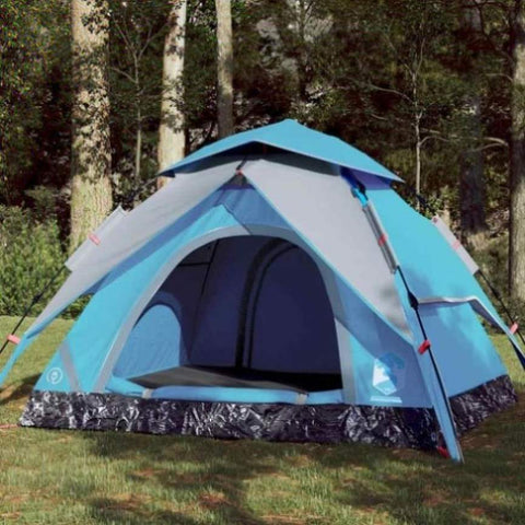 Camping Tent Dome 4-Person Blue Quick Release 4004182