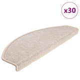 Stair Mats 30 pcs 65x24x4 cm Taupe Half Round Large 3365755