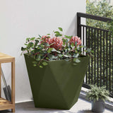 Planter Olive Green 50 x 50 x 50 cm Steel 883842