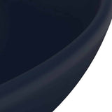 Luxury Bathroom Basin Round Matt Dark Blue 32.5x14 cm Ceramic 146968