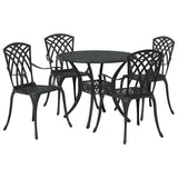 Garden Dining Set 5 pcs Black Aluminium 3334717