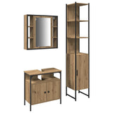 Bathroom Furniture Set 3 pcs Artisan Oak Engineered Wood 3334394