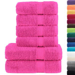 6 Piece Premium Towel Set SOLUND Pink 600 gsm 137569