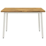 120 x 70 x 75 cm Solid Acacia Wood White Rectangular 937599
