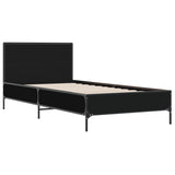 Bed Frame without Mattress Black 75x190 cm Small Single 845557