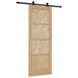 Sliding Door Manual ORKDAL Natural and black 78 x 202 cm 3333442
