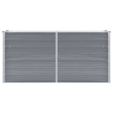 Garden Raised Bed Galvanised Steel 160x40x77 cm Grey 44848