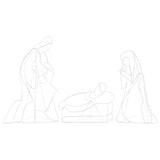 Lighted Nativity Scene Multicolour 112 x 72 cm PVC 42018951
