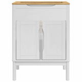 Bathroom Sink Cabinet with Shelf FLORO White 60 x 40 x 80 cm 42011242