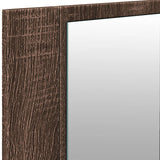 LED Bathroom Mirror Cabinet Brown Oak 100x12x45 cm 834961