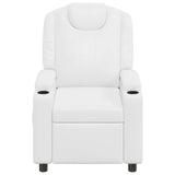 Recliner Massage Chair White 75 x 95 x 106 cm Fabric 42051154