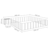 Dog Kennel Silver 31.46 m Steel 3082247