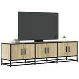 TV Cabinet Sonoma Oak 150x35x41 cm Engineered Wood and Metal 848860