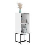 Side Cabinet with Glass Doors White 35x37x100 cm 836553