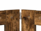 Dog Gate with Stands 4 pcs Smoked Oak 80 x 80 cm 892081