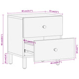 Bedside Cabinet 40x33x46 cm Solid Wood Acacia 356853