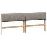 Upholstered Headboard Taupe 200 cm Solid Pine Wood 879212